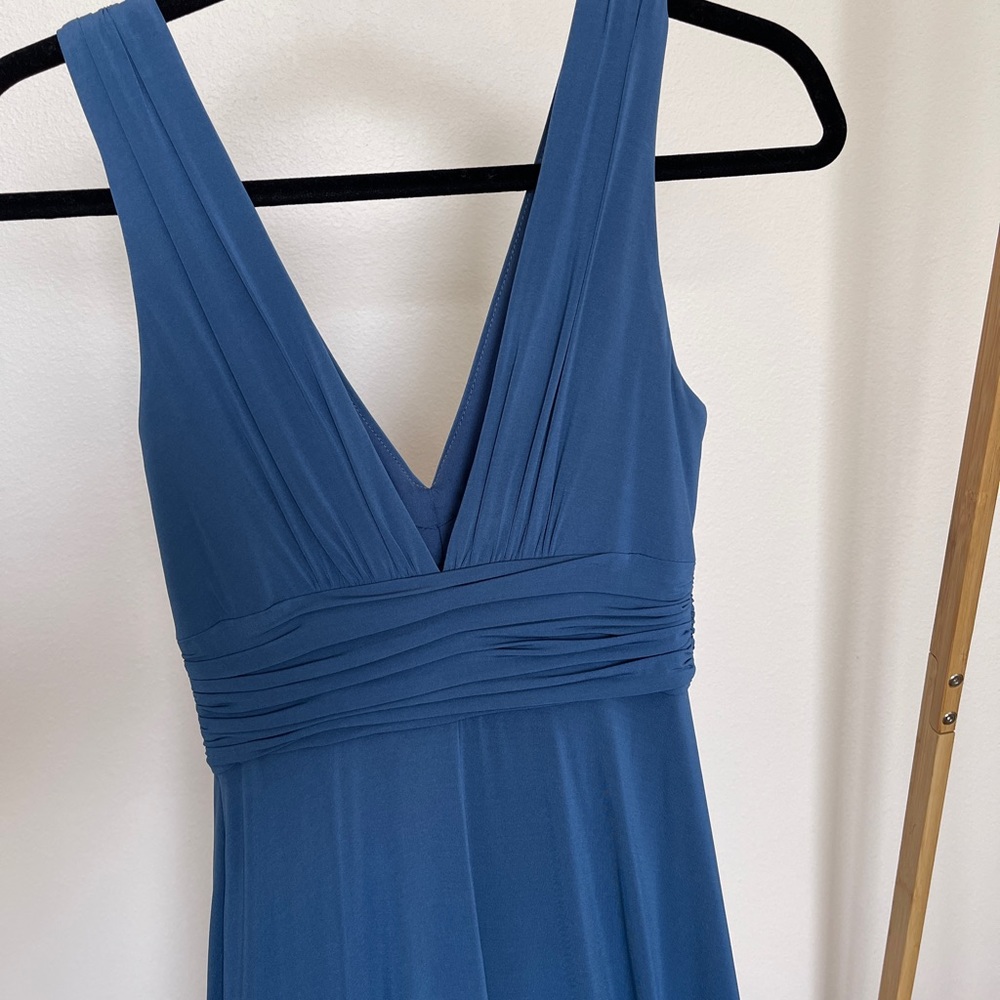 BCBGMax Formal Dress with Deep V and Flowing Fabric - Picture 4 of 5